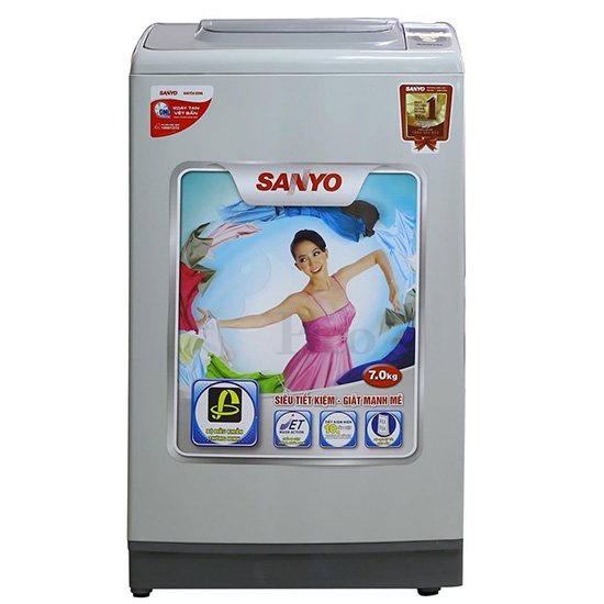 Cách vắt quần áo bằng máy giặt Sanyo